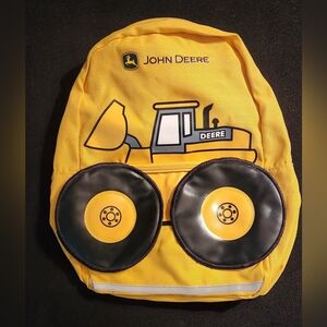 John Deere Yellow Kids Backpack with Tractor Graphic